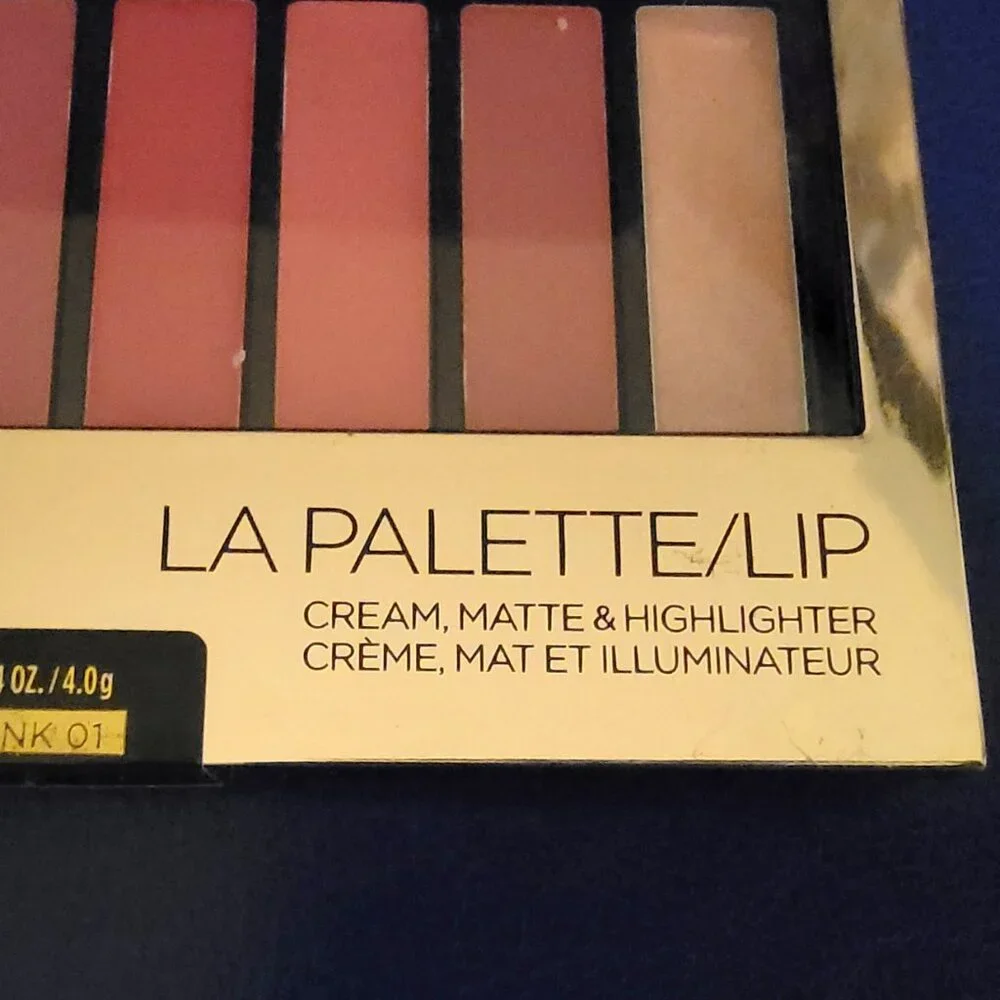 LOREAL LA PALETTE Lip Cream Matte & Highligther Palette Pink 01 sealed NEW